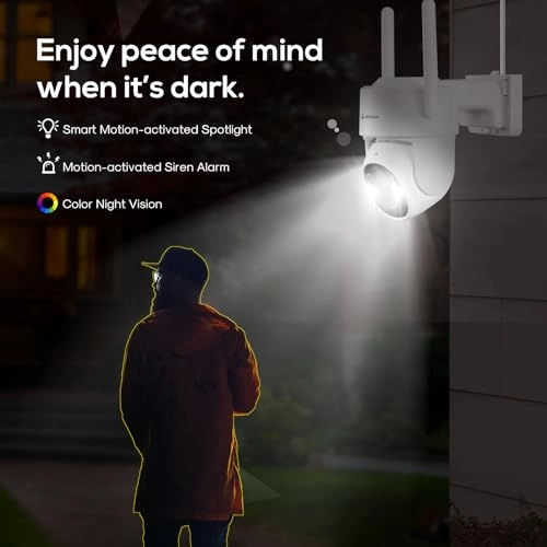 PTZ Security Camera - 2K 4pcs + 10CH NVR - 10'' HD Monitor