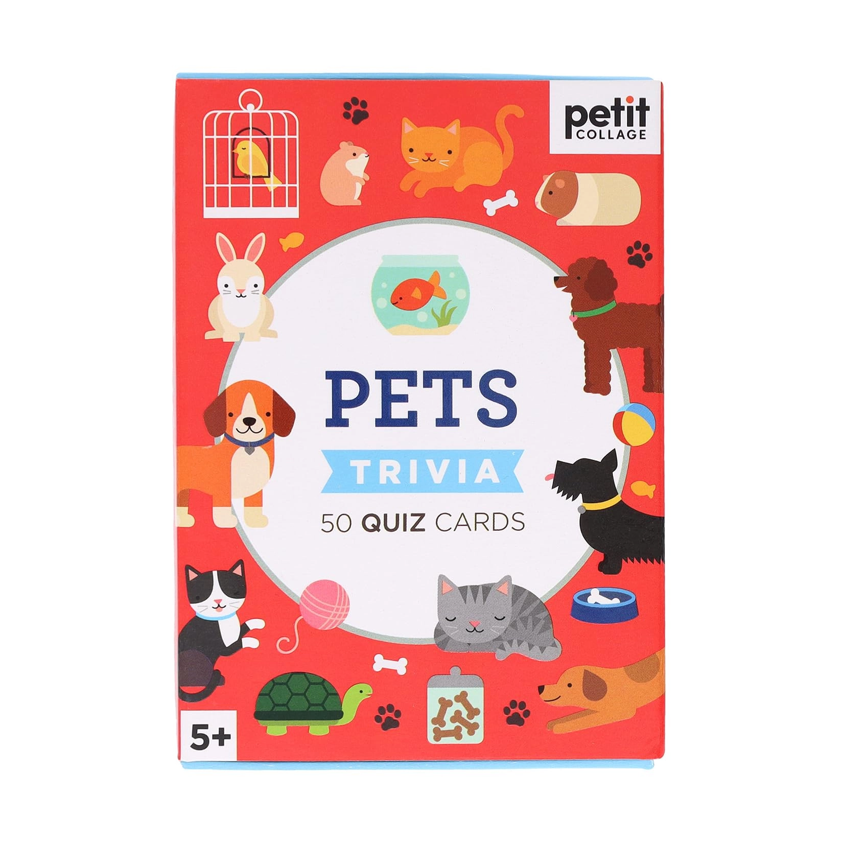Petit Collage Pets Trivia - 50 Quiz Cards Ages 5+