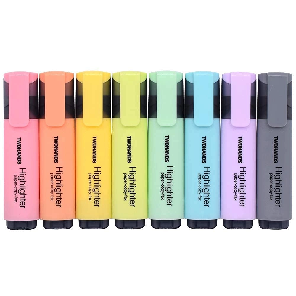 twohands Highlighters - Assorted Pastel Chisel Tip