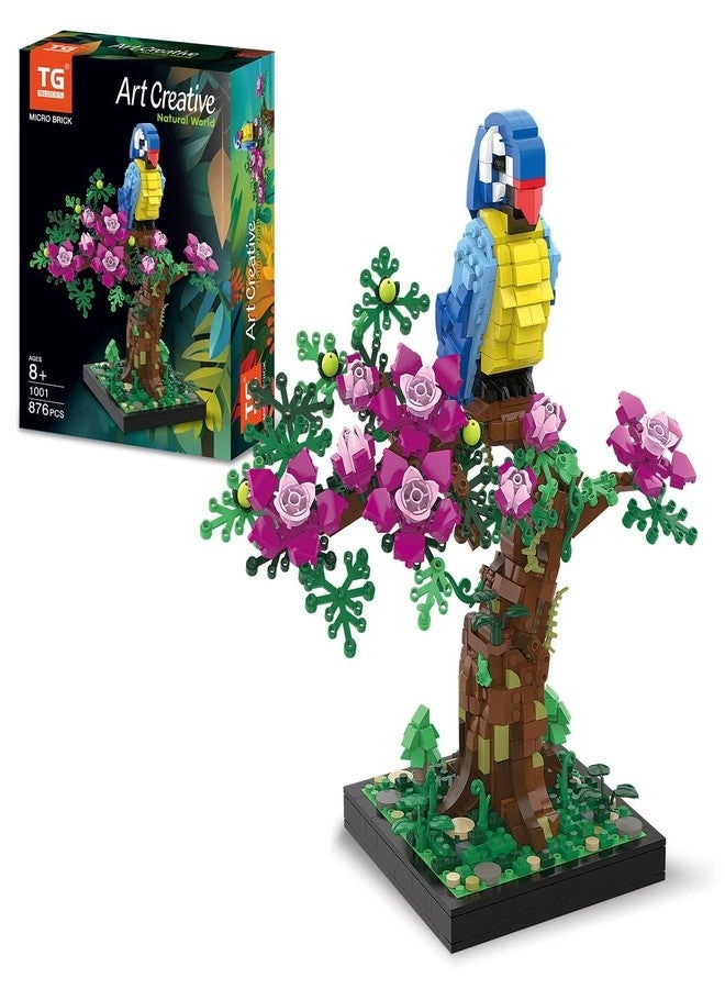 Micro Brick Flower Parrot