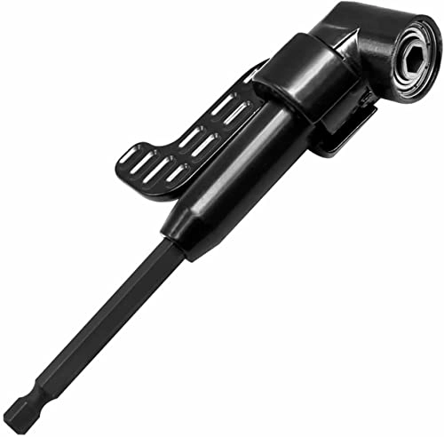 105 Degree Right Angle Drill Adapter - Black 1/4" Hex
