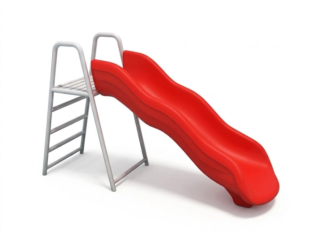Gambol Metal Small Play Slide - 100cm Red 2+