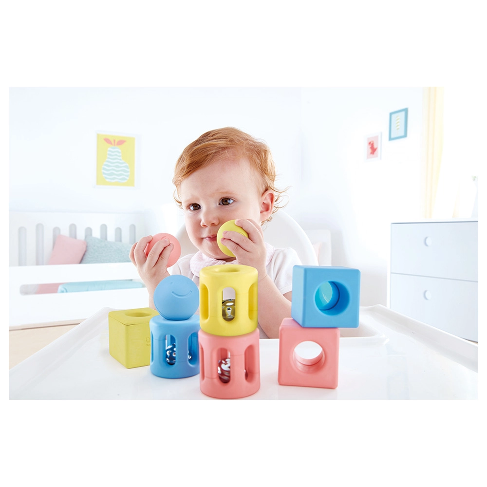 Geometric Rattle - 0 months rice-based materials 3 piece(s)