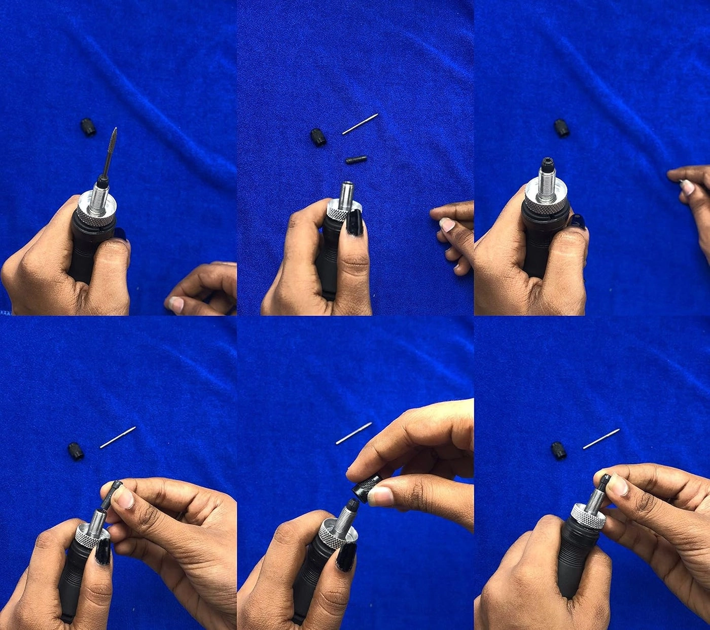 Mini Drill Machine - 12V Speed And Direction Control + Adapter - Collet Chuck 10mm 23mm + Stones + Felt Pad + Mandrel Burrs - 120x Diamonds Bur