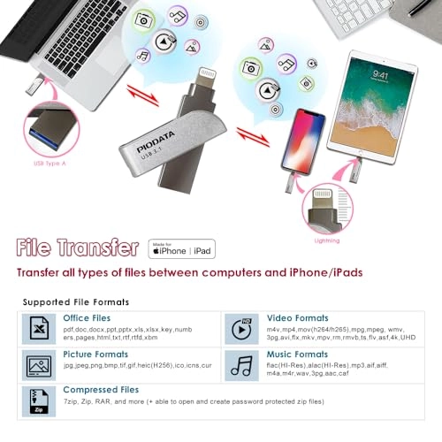 iXflash - USB 3.0 Lightning & USB Type C 256GB