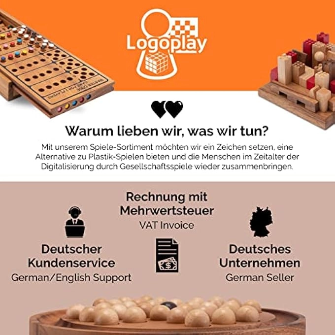 FOUR IN ONE ROW - Wooden Coloured Balls