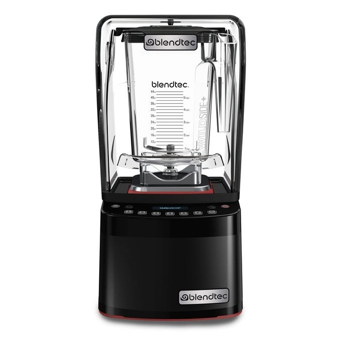 Blendtec Stealth 885 - CommercialGrade Blender WildSide and Fourside Jar Vented Gripper Lid Black