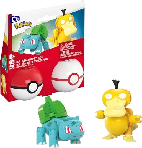 Pokémon Bulbasaur & Psyduck - 63 pcs