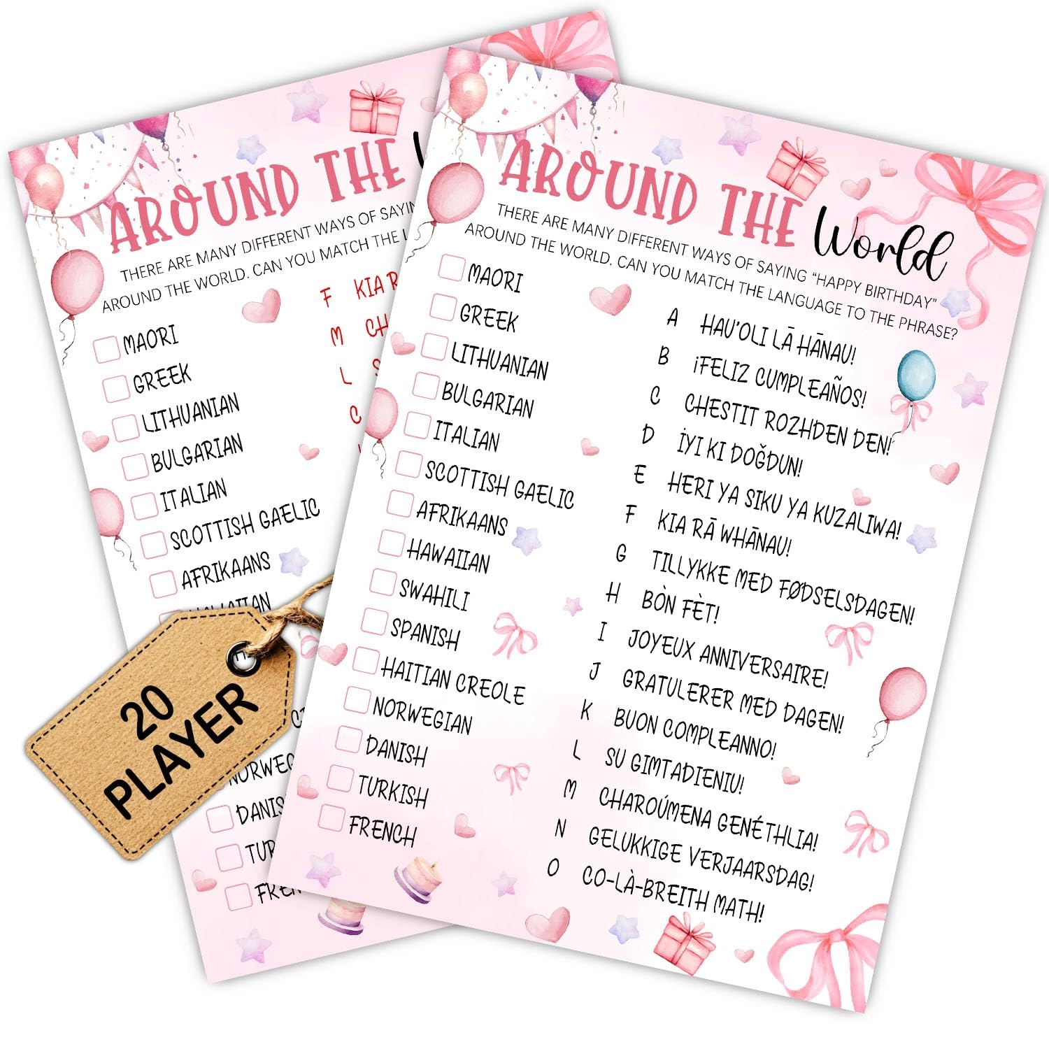 MUZRUYOU Around the World - 20 pieces