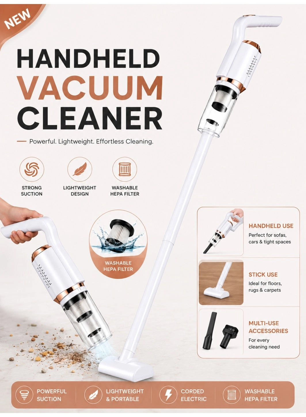 UV Enterprises Handheld Vacuum Cleaner