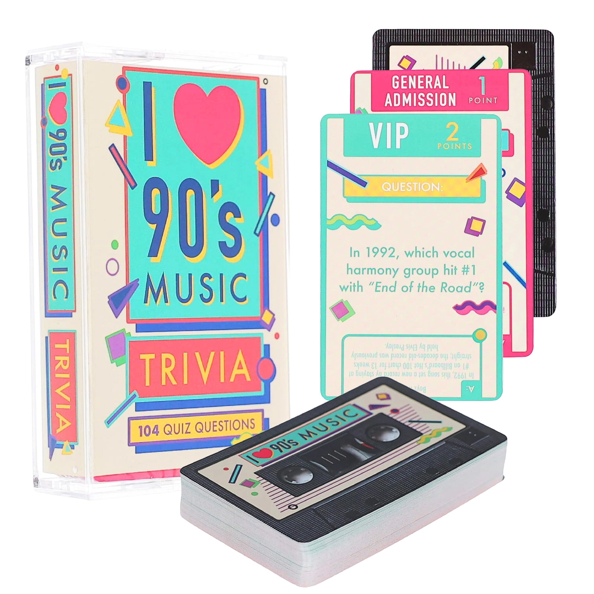 Aquarius 90s Music Trivia - Card Game