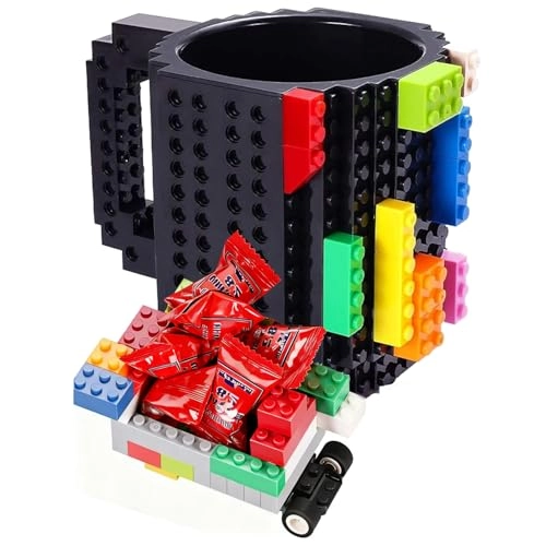 Build-On Brick Plastic Mug - 3 Bags of Bricks 350 ml