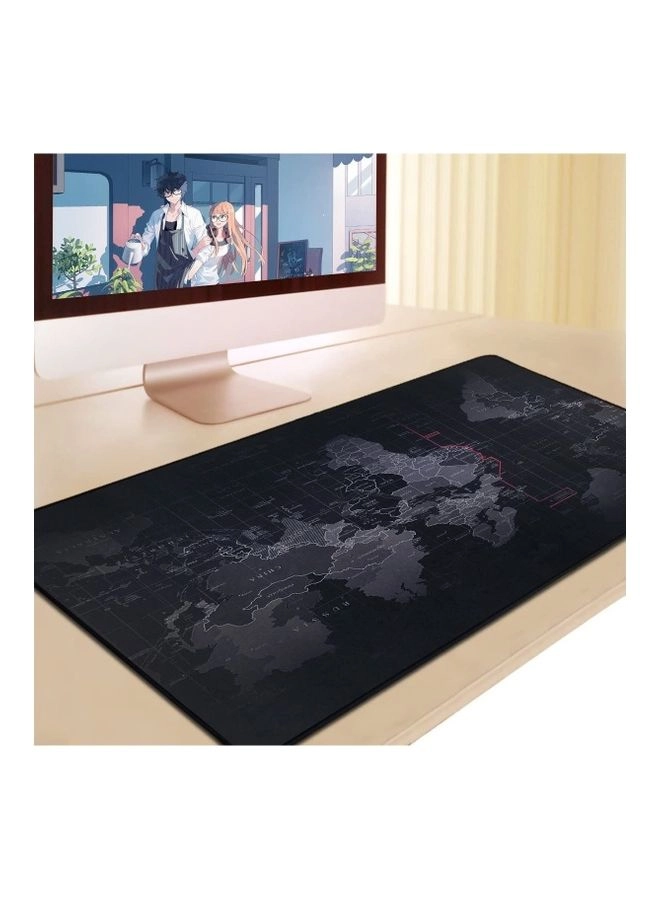 World Map Large Rubber Gaming Mouse Pad - 80x40 cm