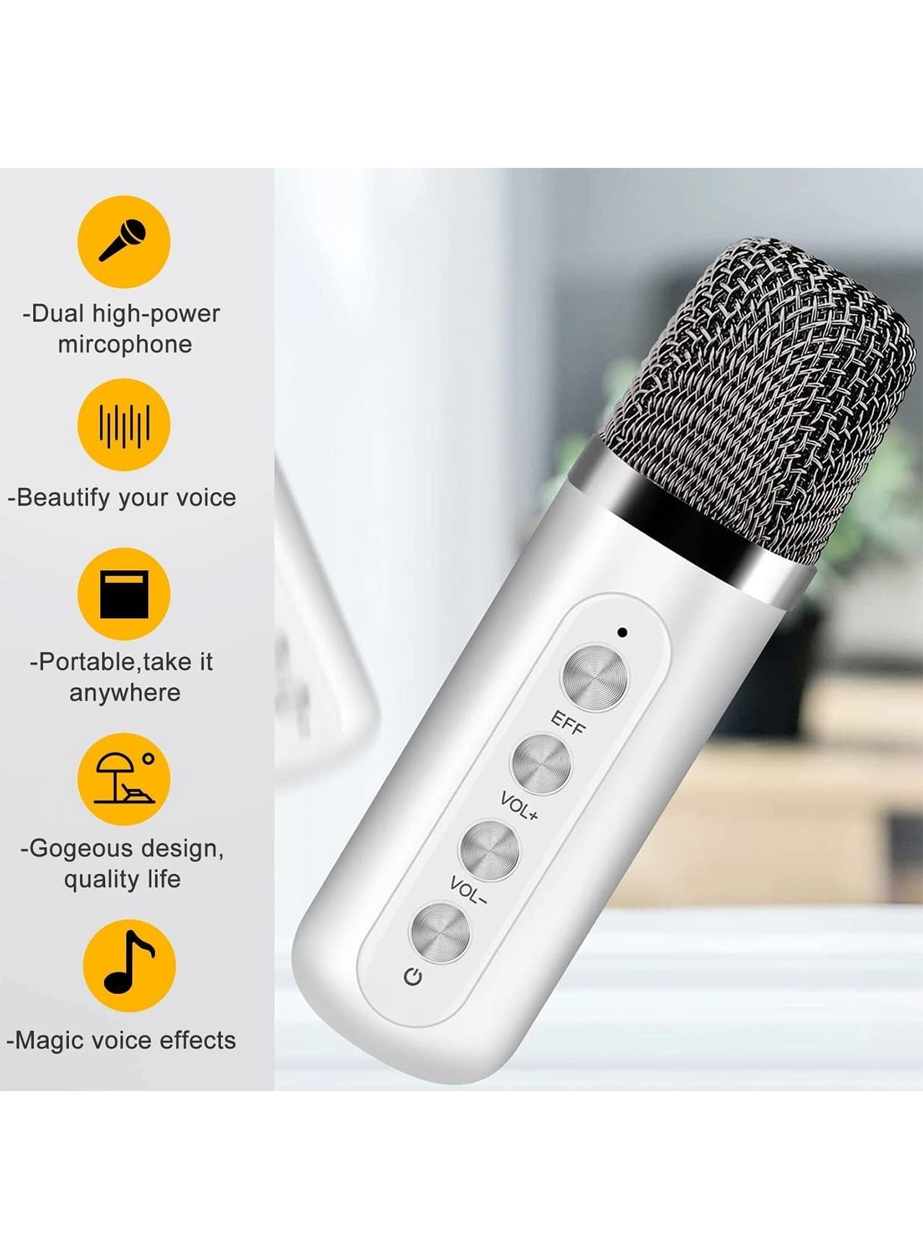 Portable Wireless Karaoke Microphone - two Y21 microphones