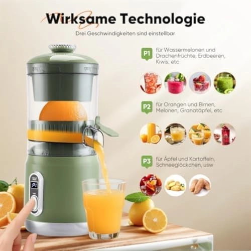 Electric Citrus Juicer - 12000 RPM One Touch