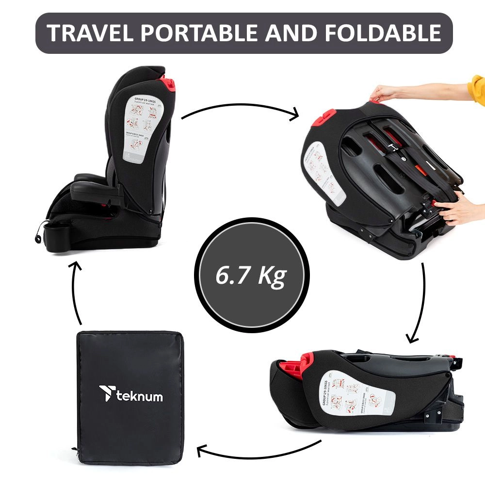 Pack And Go Foldable Car Seat - Group 1/2/3 (9-36Kg)