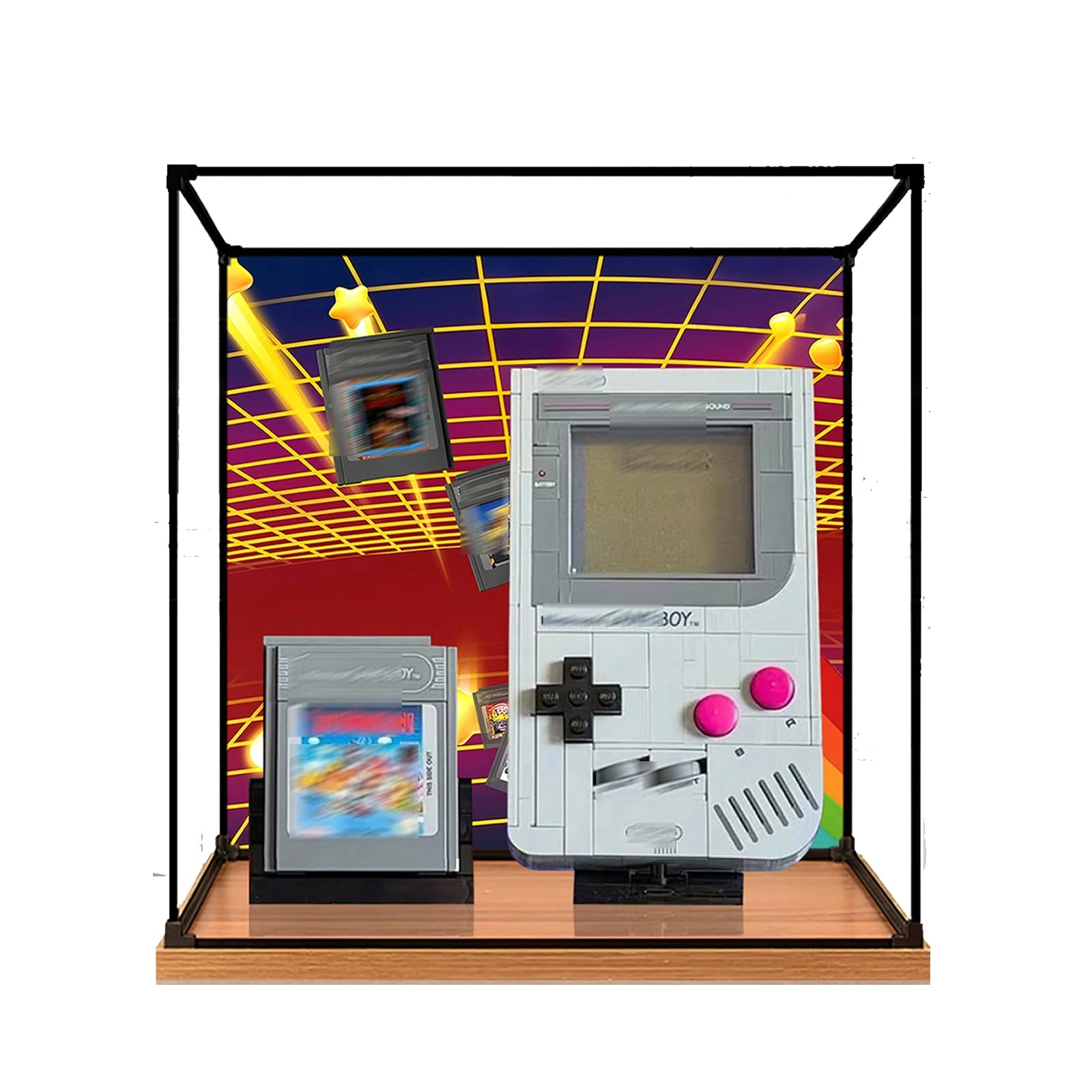 bodamaike Display Case - Compatible with 72046 Game Boy 20x10x20 cm