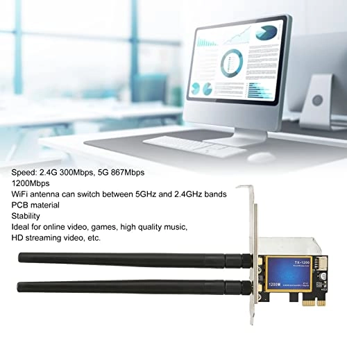PCIe WiFi Card Adapter - 2.4Ghz 5Ghz PCIE X1 WiFi