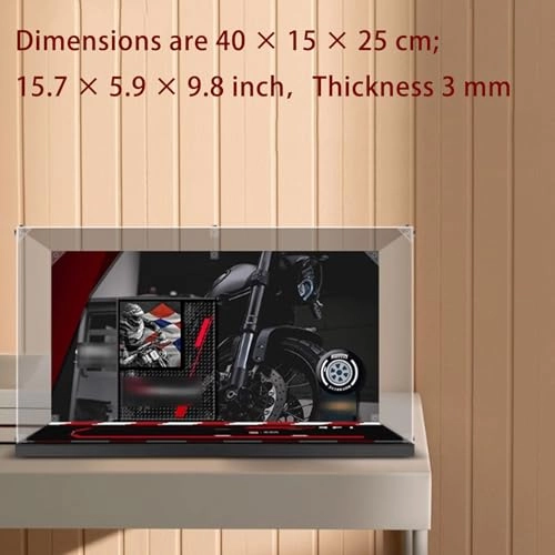 Acrylic Display Box for LEGO 42107 Motorcycle