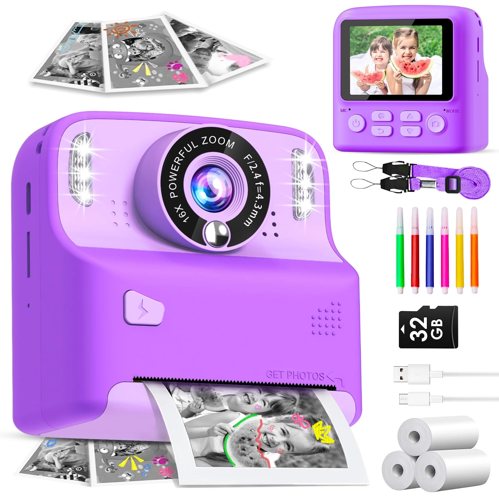 MindPal Kids Instant Print Camera