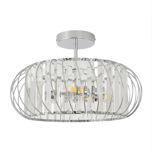 E27 Crystal Ceiling Lamp - 3 lights 36.5 cm