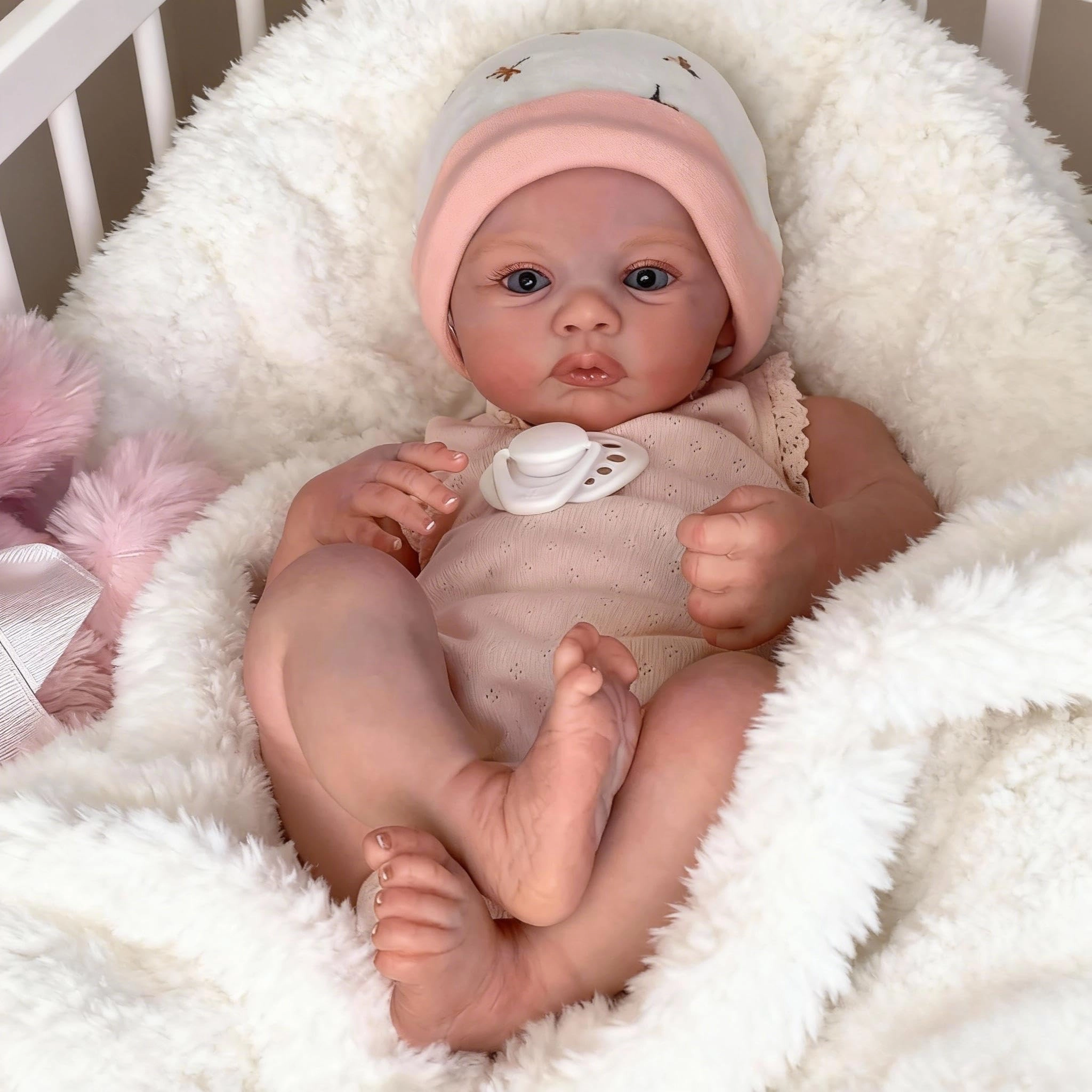 RXDOLL Reborn Baby Doll - 19 Inch Silicone Girl Ages 3+