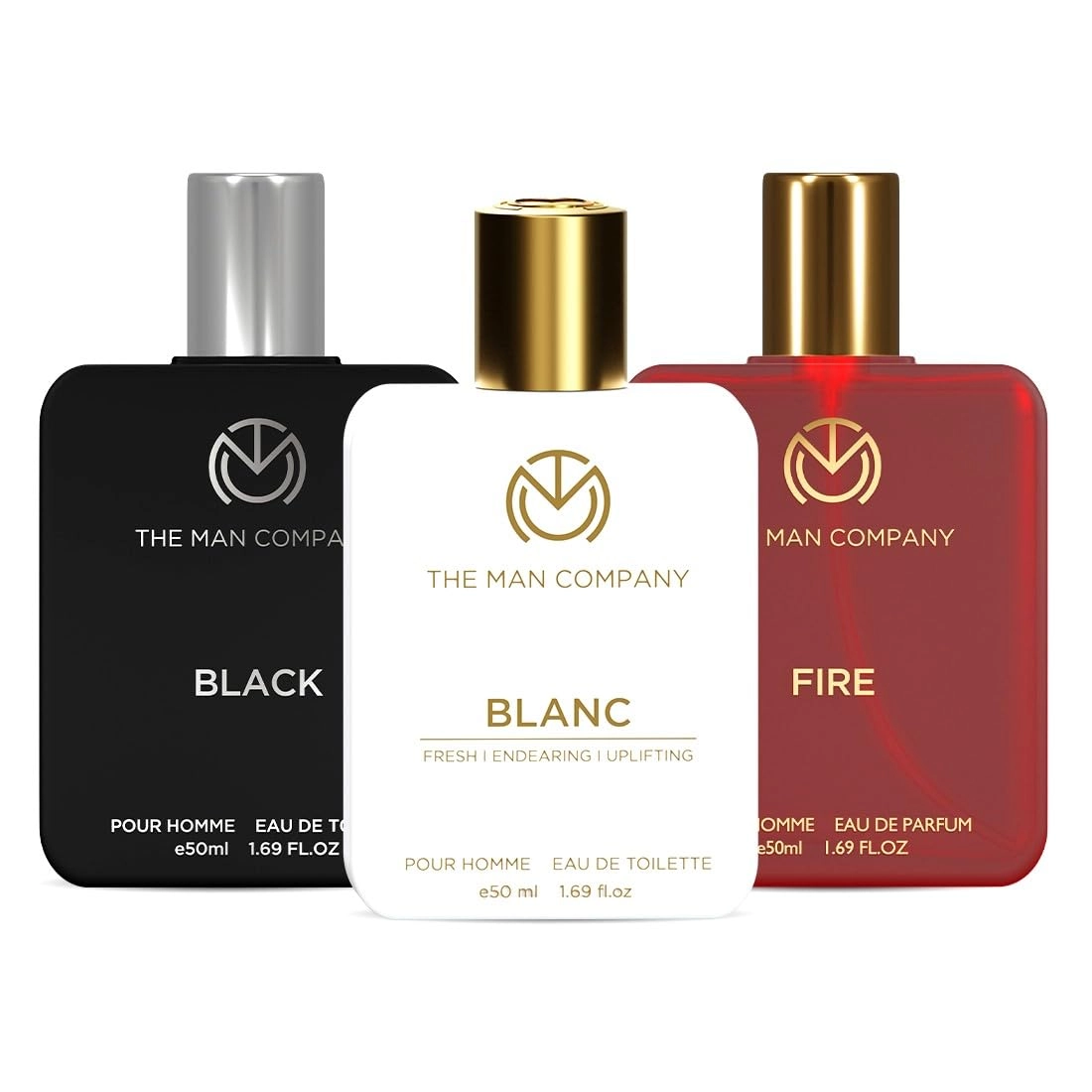 Helios Packaging Pvt. Ltd. Fire - Eau de Toilette 50ml + Blanc - Eau de Toilette 50ml + Black - Eau de Toilette 50ml
