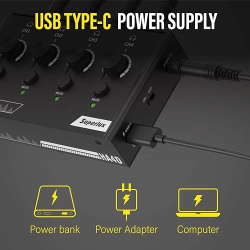 HA4D - 4-Channel USB-C Powered Headphone Amplifier
