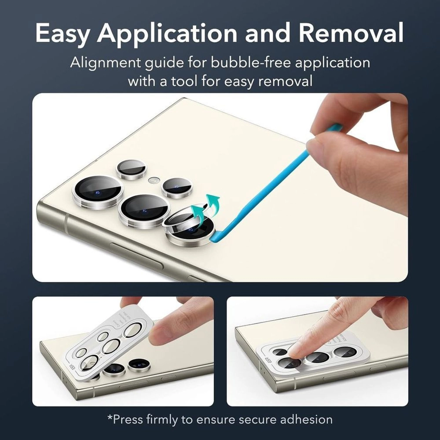 Clear Tempered Glass Camera Lens Protector for Samsung Galaxy S24 Ultra