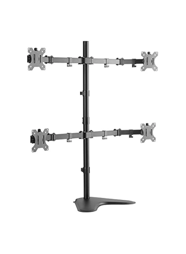 Quad Monitor Desk Mount - four 19-32 inches 75x75mm or 100x100mm