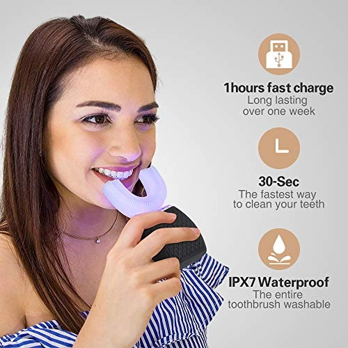 Ultrasonic Automatic Toothbrush - U-Shaped USB Charging