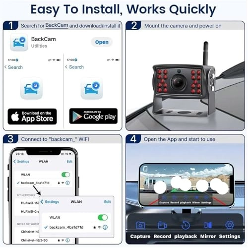 Rearview Camera DVR - Night vision Wireless HD 720P