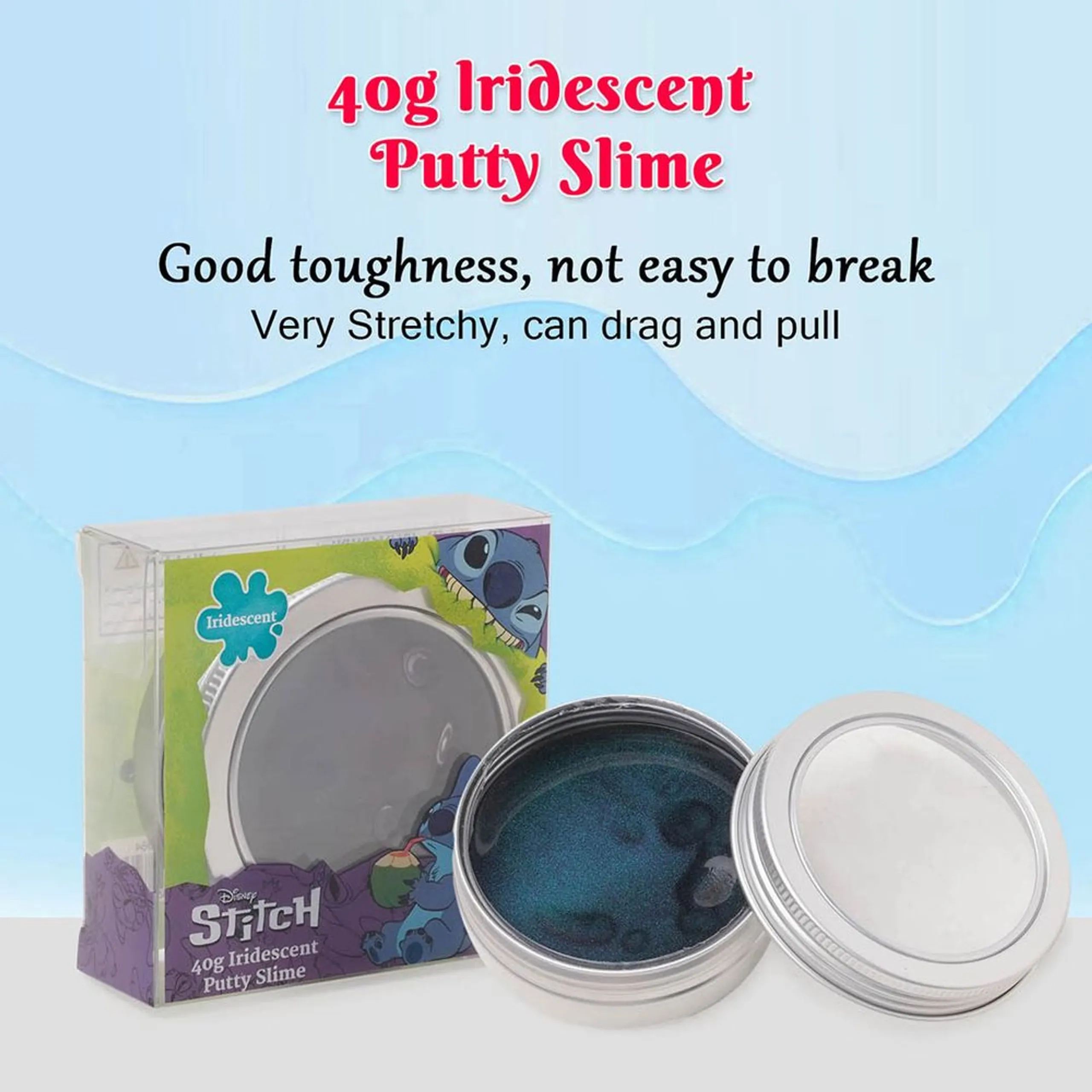 Stitch Iridescent Putty Slime - Suitable for 3 years & above