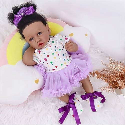 Reborn Baby Doll - 22inch Vinyl African American Ages 3+
