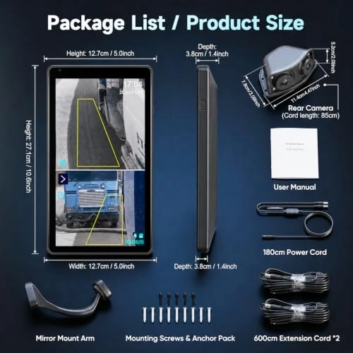 Reversing Camera - 1080P Night vision + Monitor - Wireless Carplay