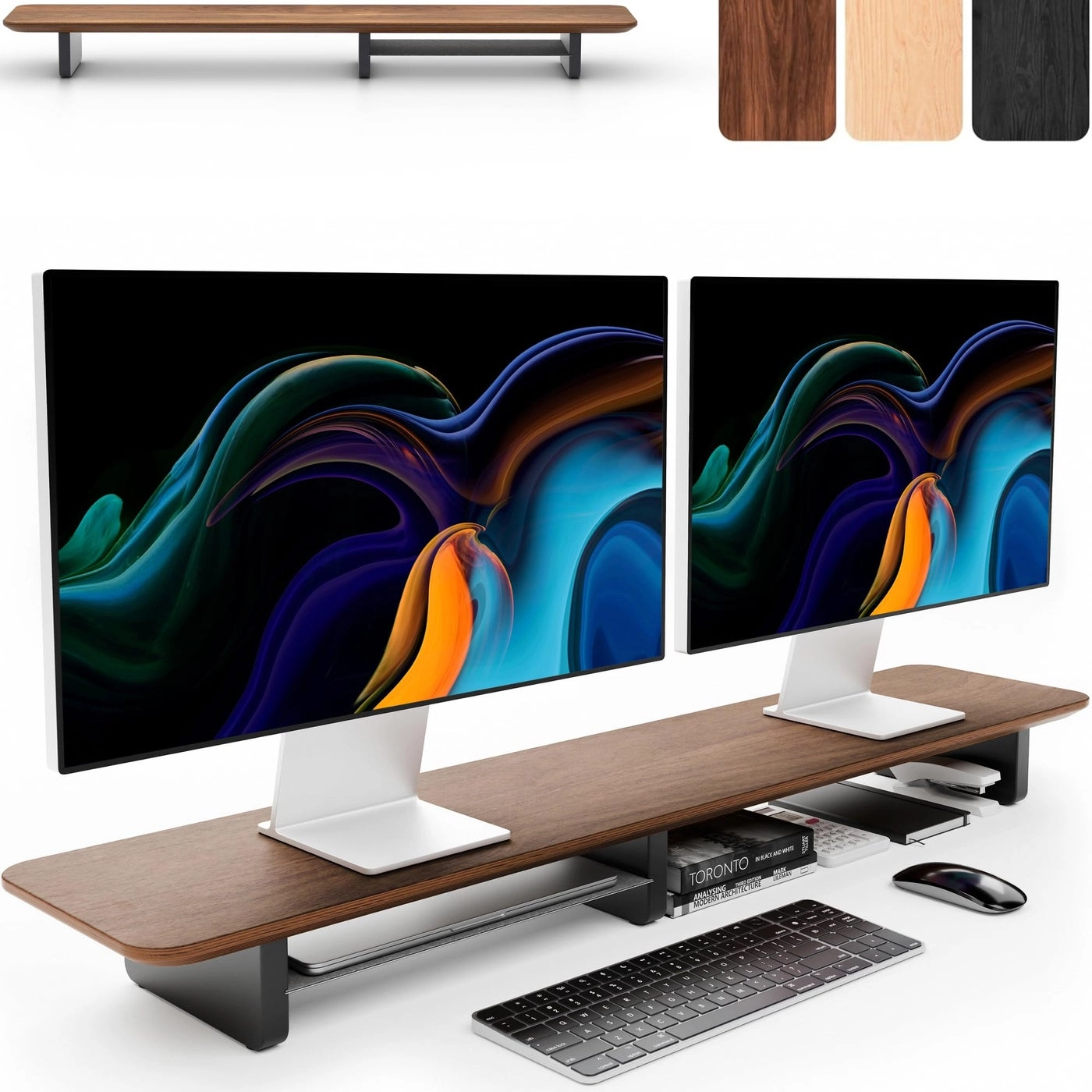 Dual Monitor Riser - 2 monitors
