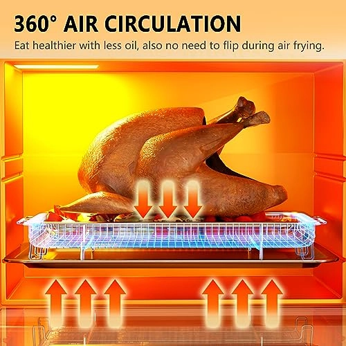 Air Fryer Basket - Stainless Steel 2 Set + Air Fryer Pan + Crisper Tray