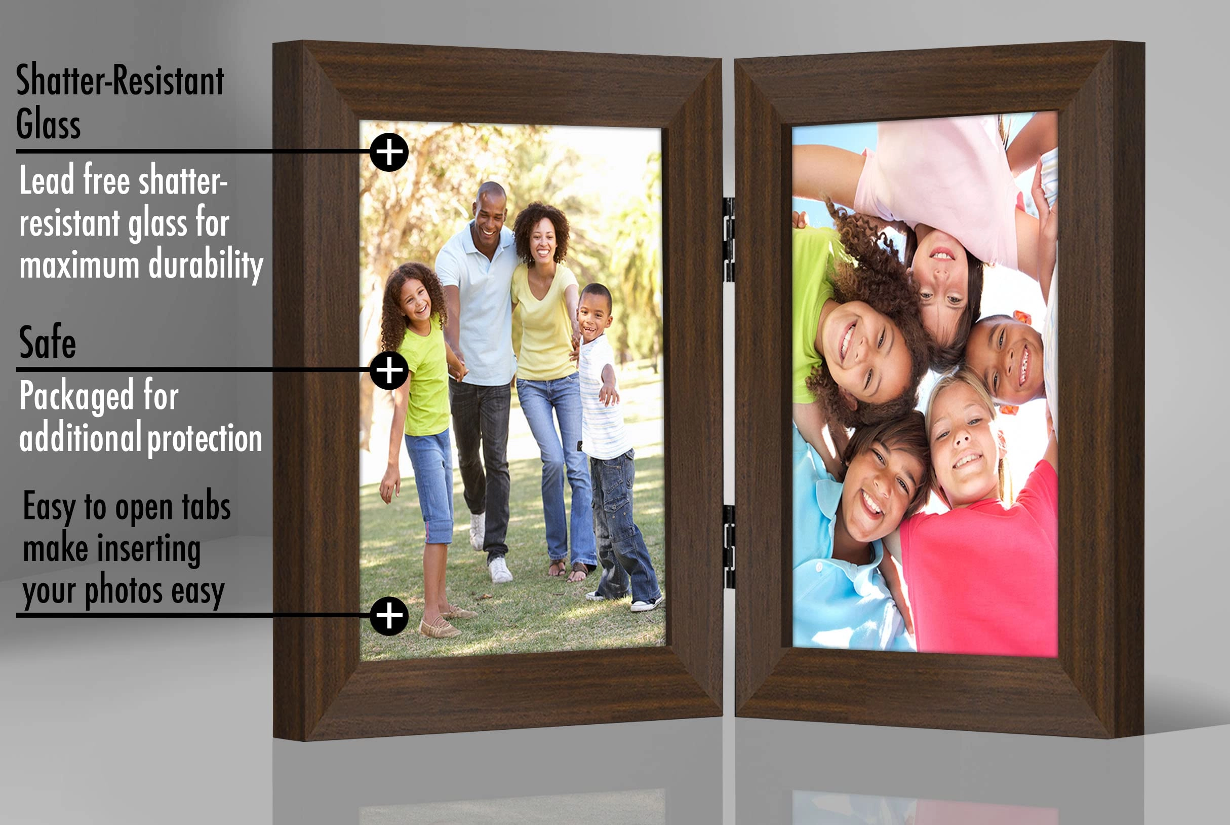 Hinged Double Picture Frame - 4X6 2