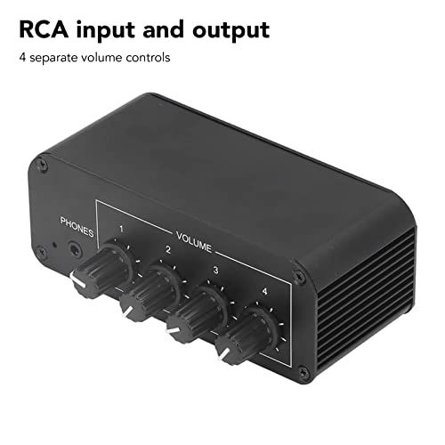 Stereo Sound Mixer - 4 Channel RCA Input and Output