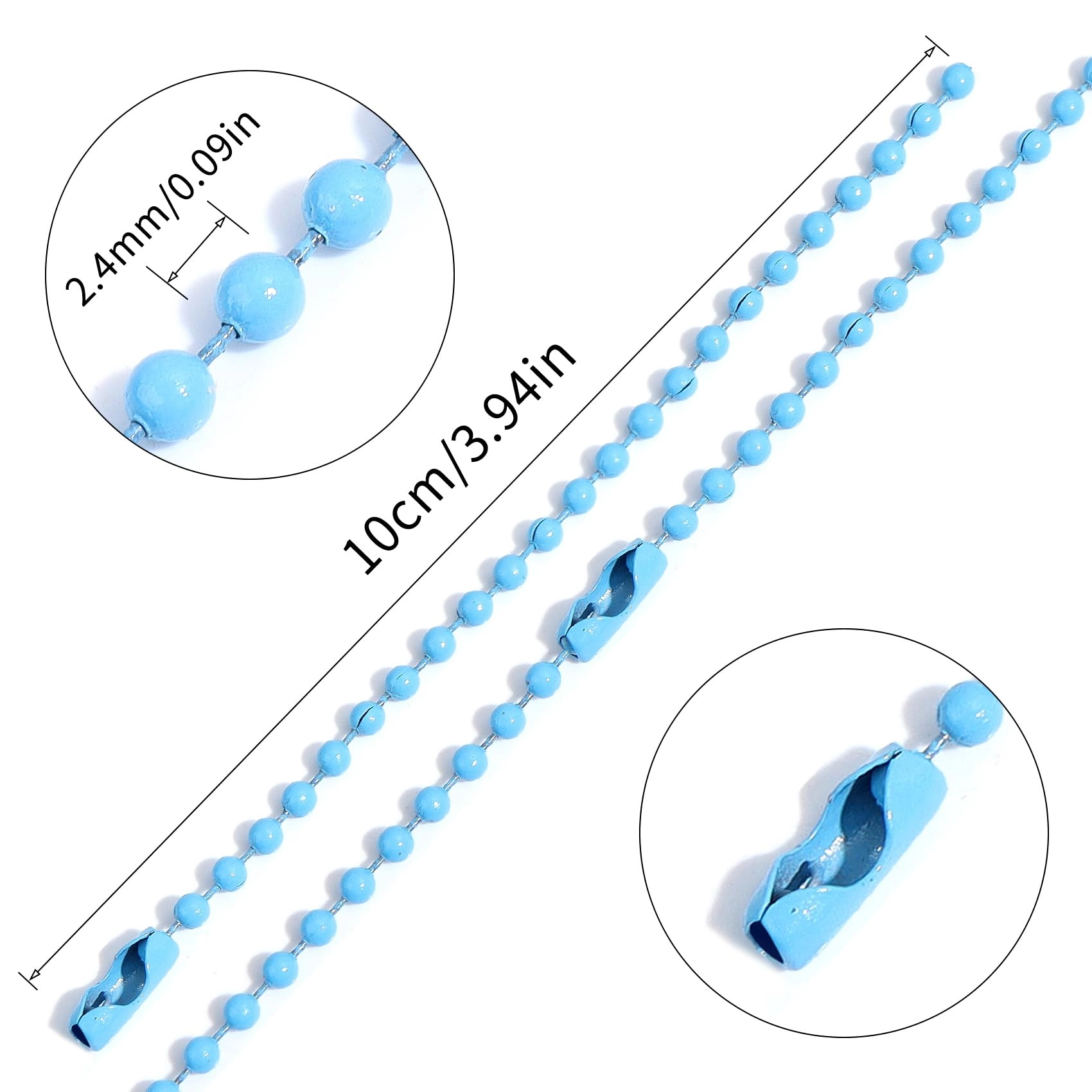 20Pcs Ball Beads Chain