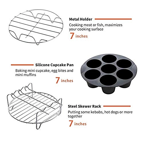 Cake Barrel + Pizza Pan + Metal Holder + Multi-Purpose Rack + Silicone Mat - Silicone SET OF 9