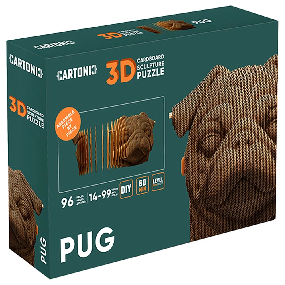 Pug 3D Puzzle (7529-CARTPUG) - 96 pcs