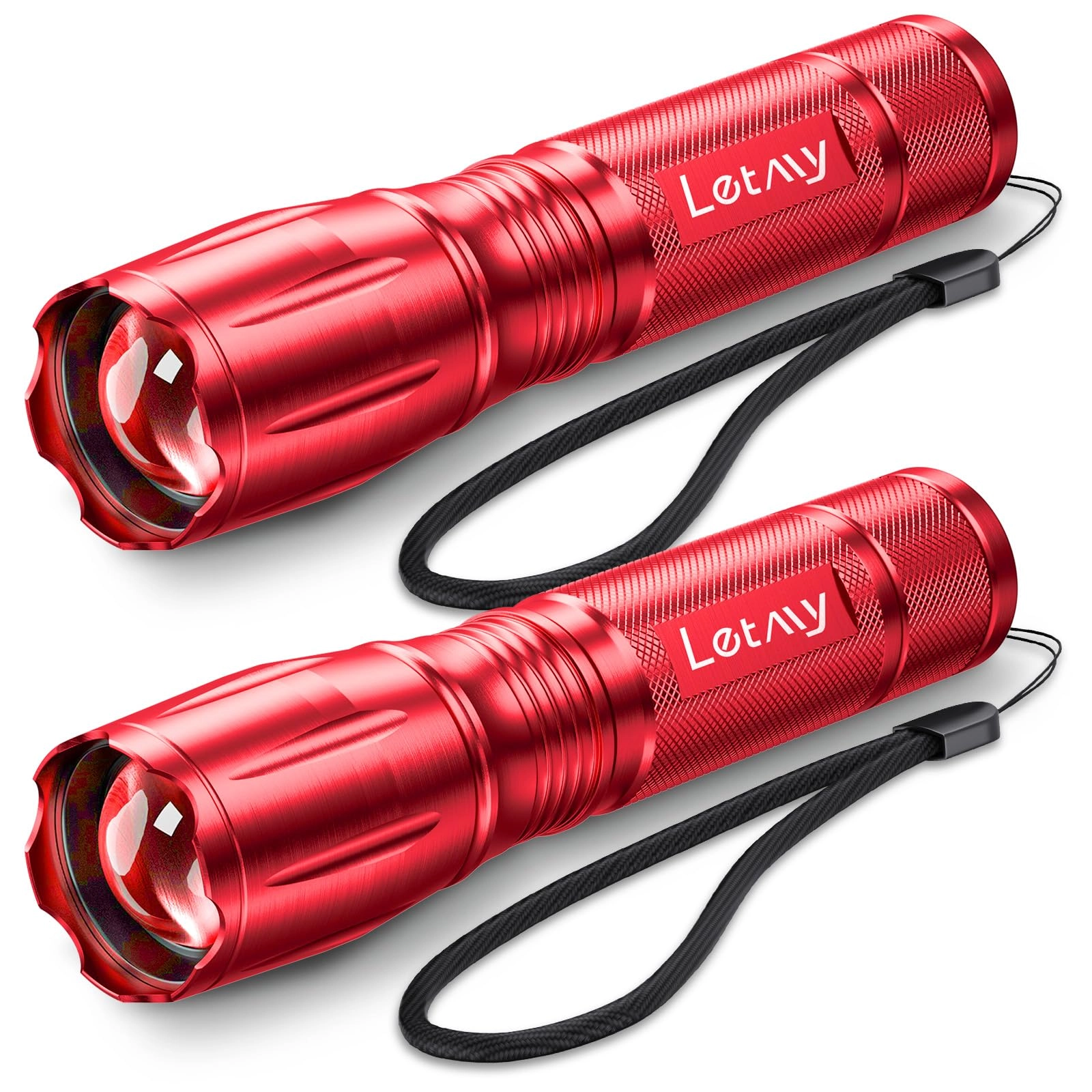 letmy Tactical Flashlight - 2 Pack 2000lm