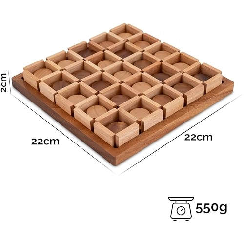 Dots and Boxes - Wooden Strategy Game