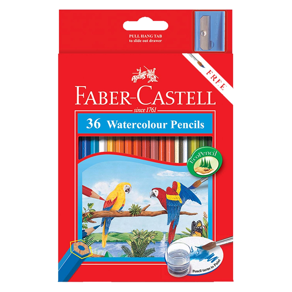 Fish Round Tin Water Colour Pencil - 36pcs