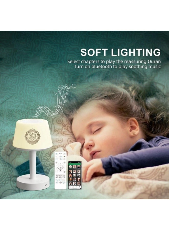 Table Lamp Quran Speaker - LED Night Light Bluetooth Speaker Remote Control