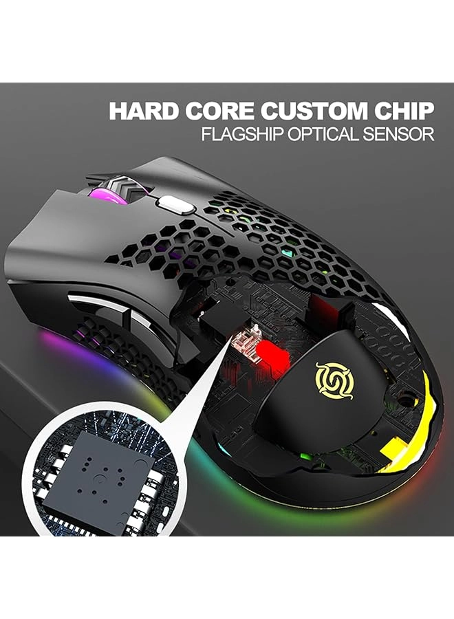 Ergonomic RGB Wireless Gaming Mouse - Wireless