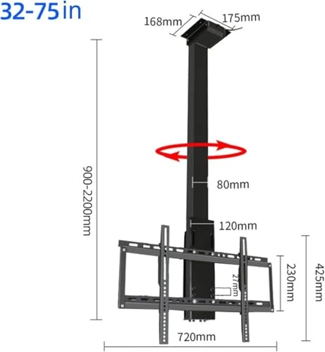TV Ceiling Mount - 50kg 32-75 inch