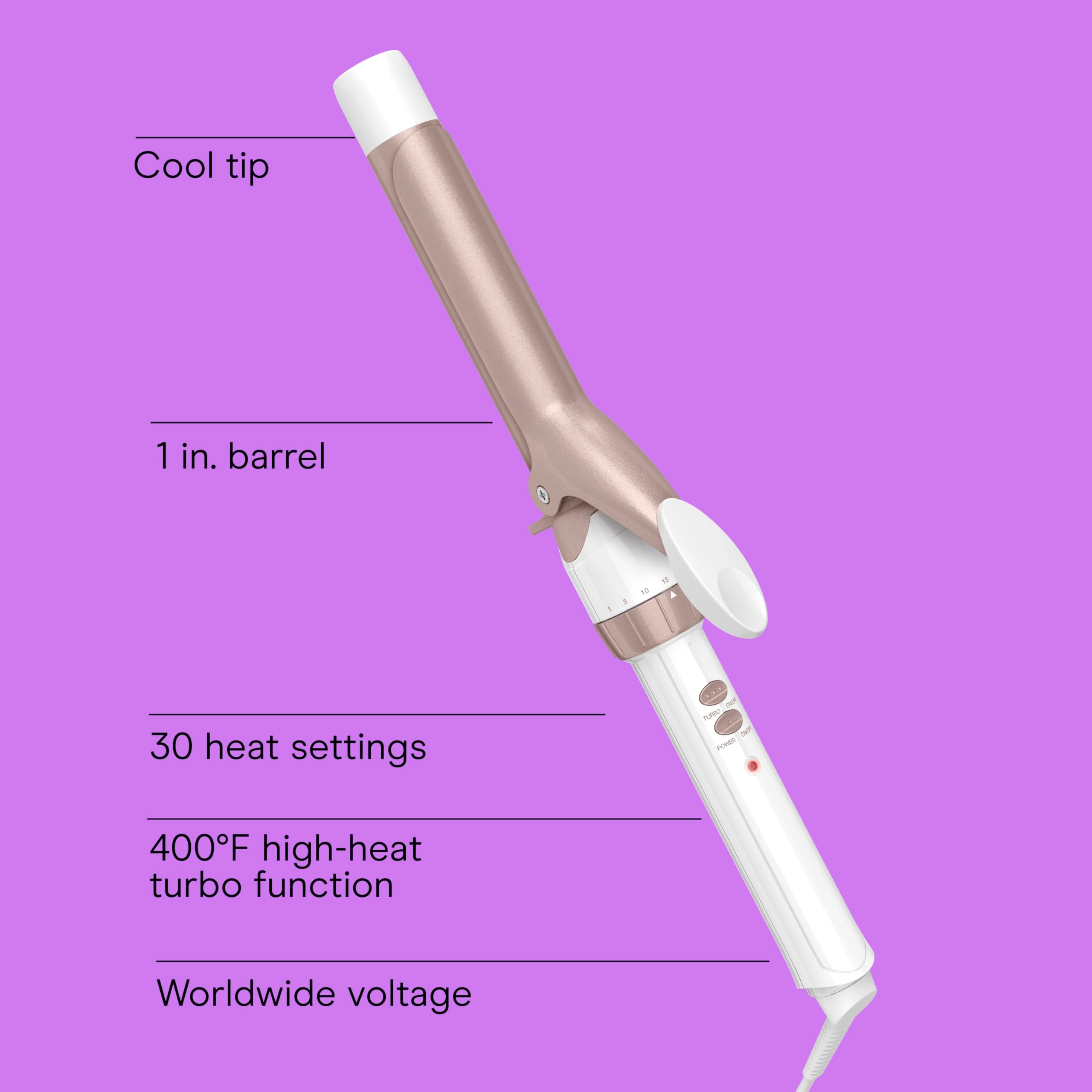 Double Ceramic Curling Iron - 1-Inch