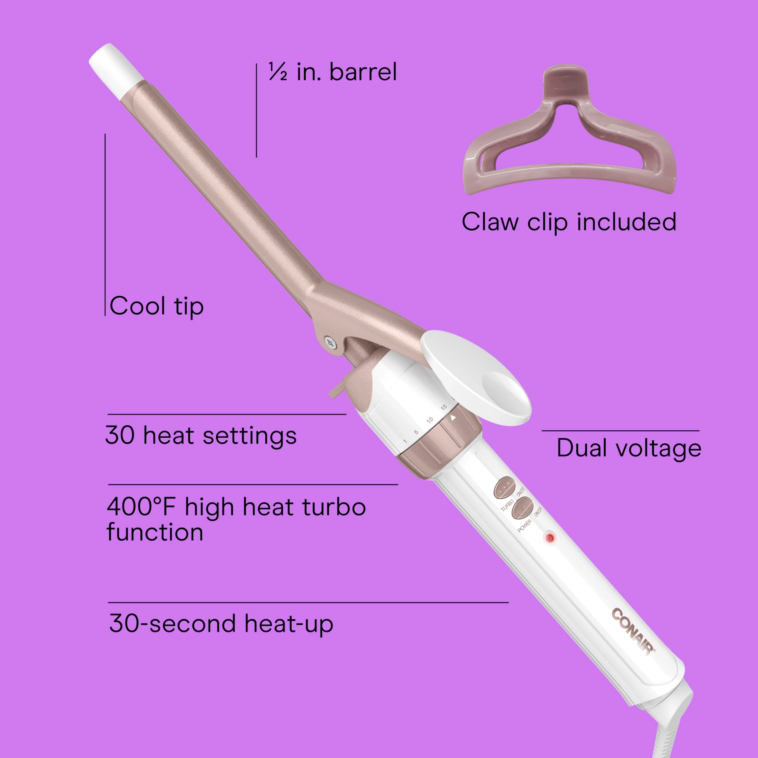 Double Ceramic Curling Iron - .5 Inch